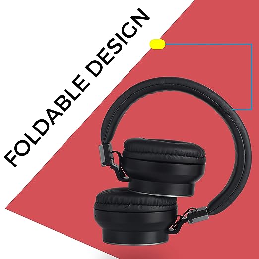 ZEBRONICS-Bang Over The Ear Headphones with Foldable Design and Bluetooth v5.0 Headphones, Providing up to 20h* Playback(Black) ZEBRONICS-Bang Over The Ear Headphones with Foldable Design and Bluetooth v5.0 Headphones, Providing up to 20h* Playback(Black)